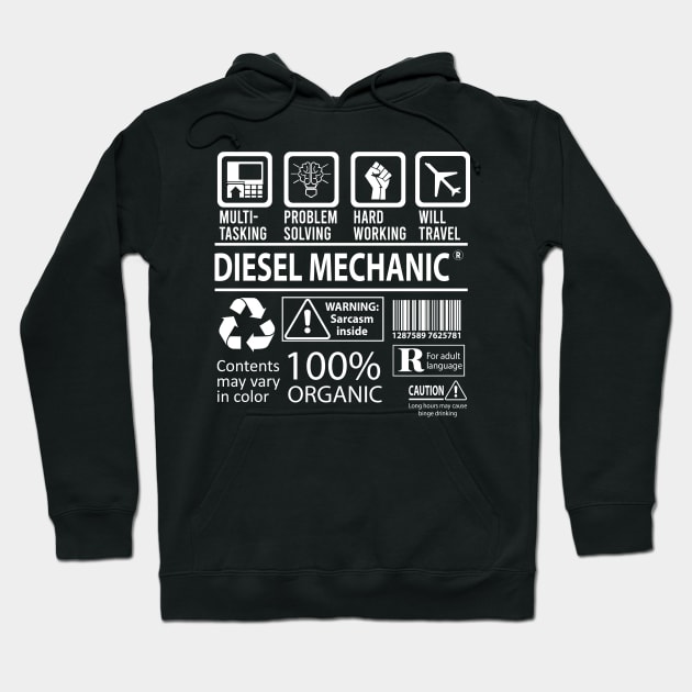 Diesel Mechanic T Shirt - MultiTasking Certified Job Gift Item Tee Hoodie by Aquastal